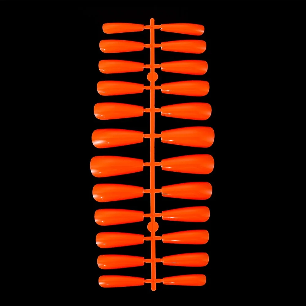 24/100pcs Shiny High-Hard Nails Long Ballerina Simple Pointed Fake Nail Extension Press on Nails Acrylic Manicure Full Nail Tips-Nail Inspo