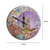 DIY Round Metal Tin Owl Diamond Painting Special Shaped  Clock Kit