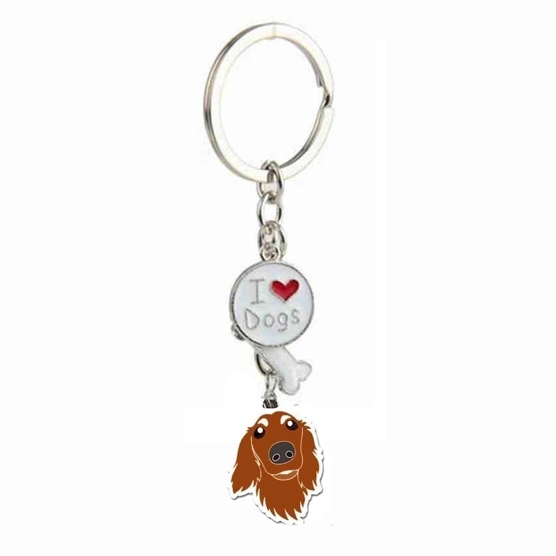 Cute Dog Metal Unisex Bag Pendant Keychain