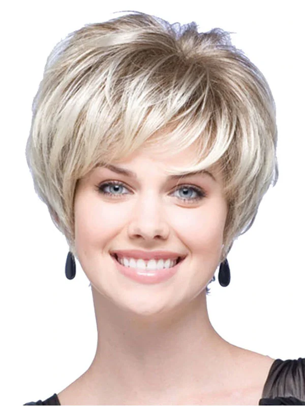 Light Blonde Chemical Fiber Wig Mom