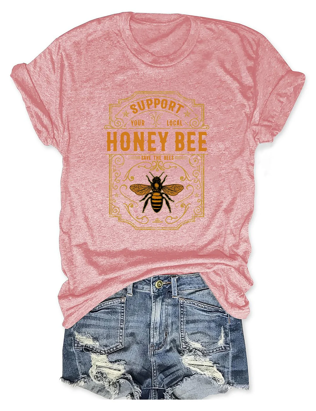 Support Your Local Honey Bee Save The Bees T-shirt