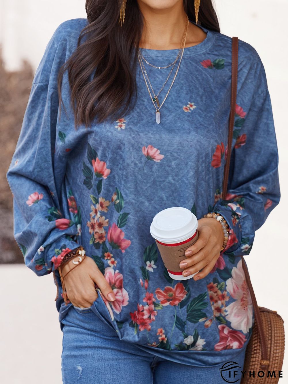 Long Sleeve Shift Sweatshirts | IFYHOME