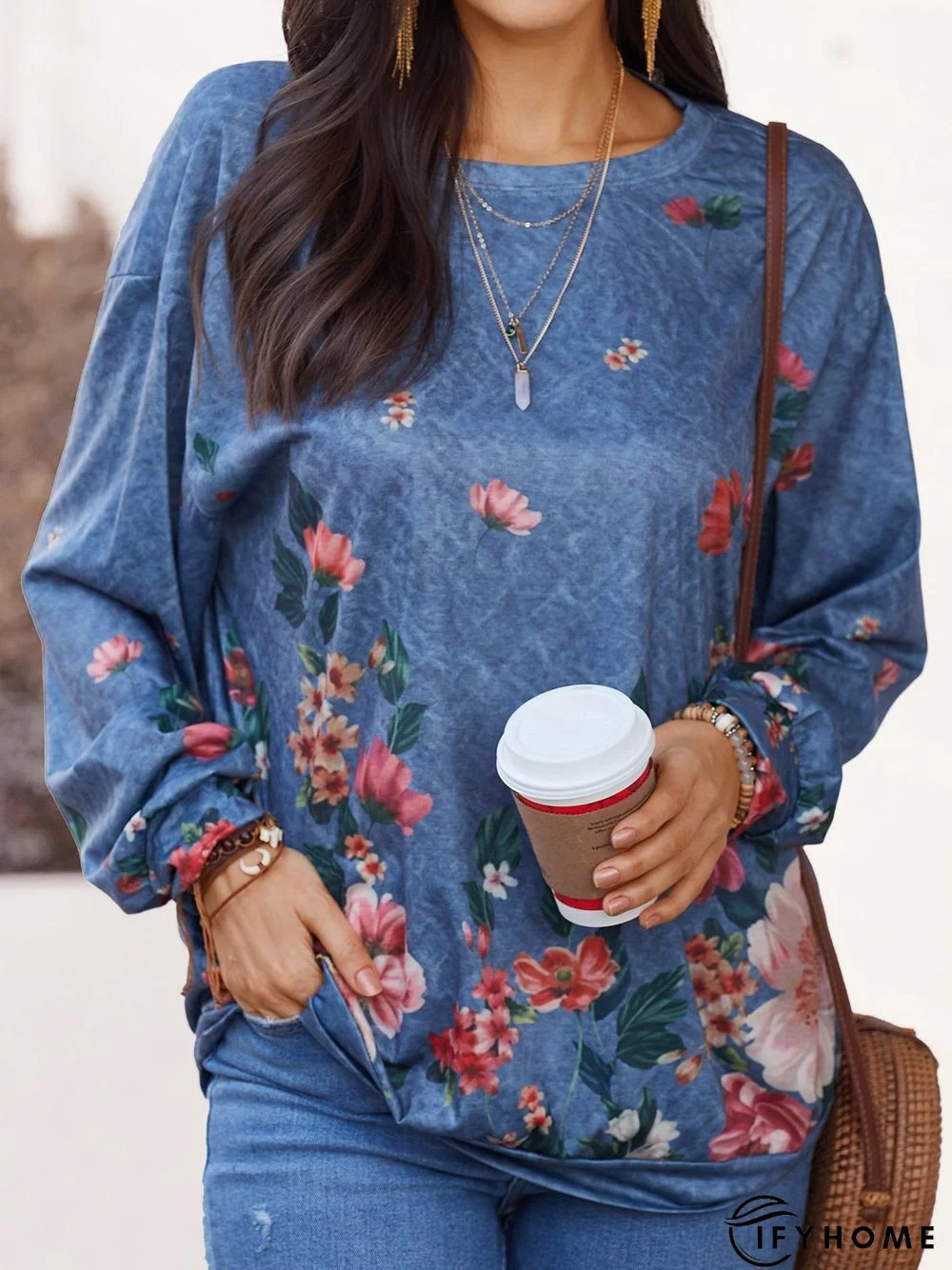 Long Sleeve Shift Sweatshirts | IFYHOME