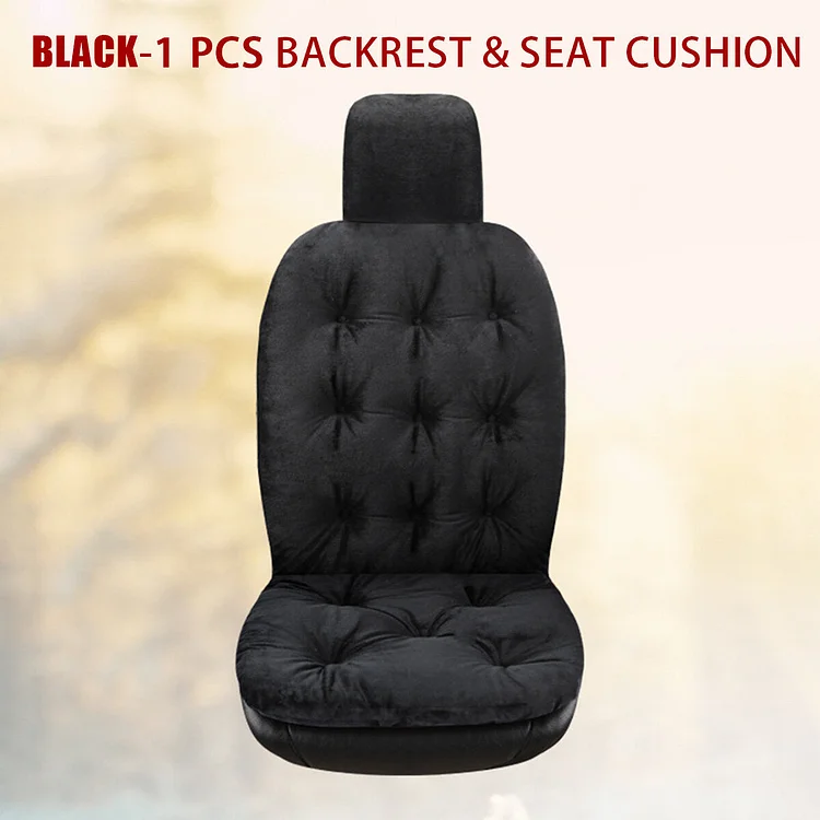 Car Plush Backrest Seat Cushion Soft Plush Cotton Backrest