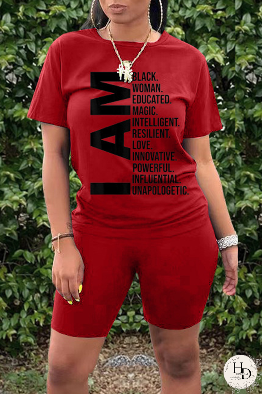 Black Casual Print Split Joint O Neck Short Sleeve Two Pieces