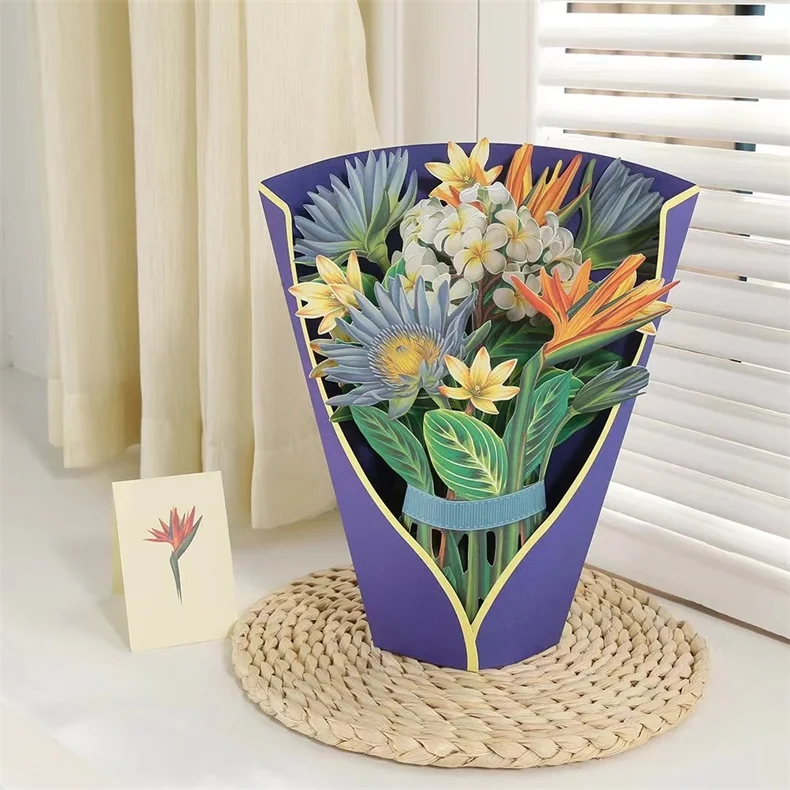 🔥Mother's Day Sale-💐🌸Pop Up Flower Bouquet Greeting Card