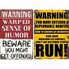 2pcs - Warning Vintage Metal Signs(12*16Inch)  