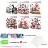 6Pcs Valentines Day Dinosaur Diamond Painting Greeting Card