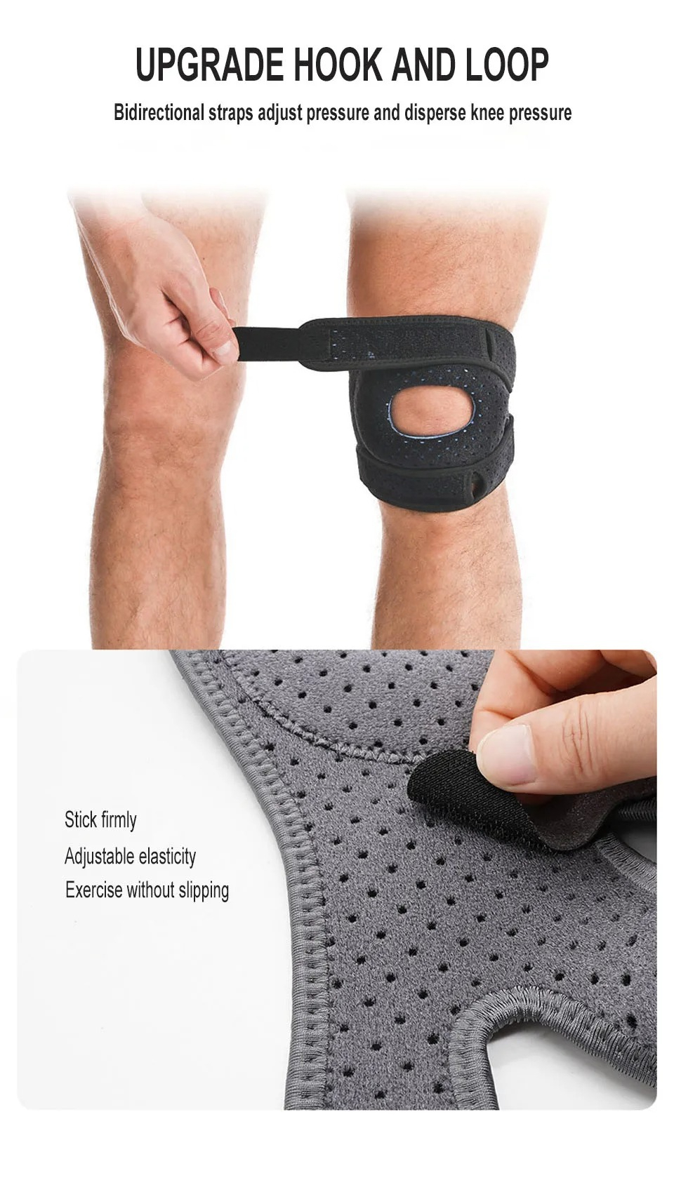Tegooe Tegooe Patella Knee Brace 1pc - Adjustable Compression Support for Sports Exercise Men Women