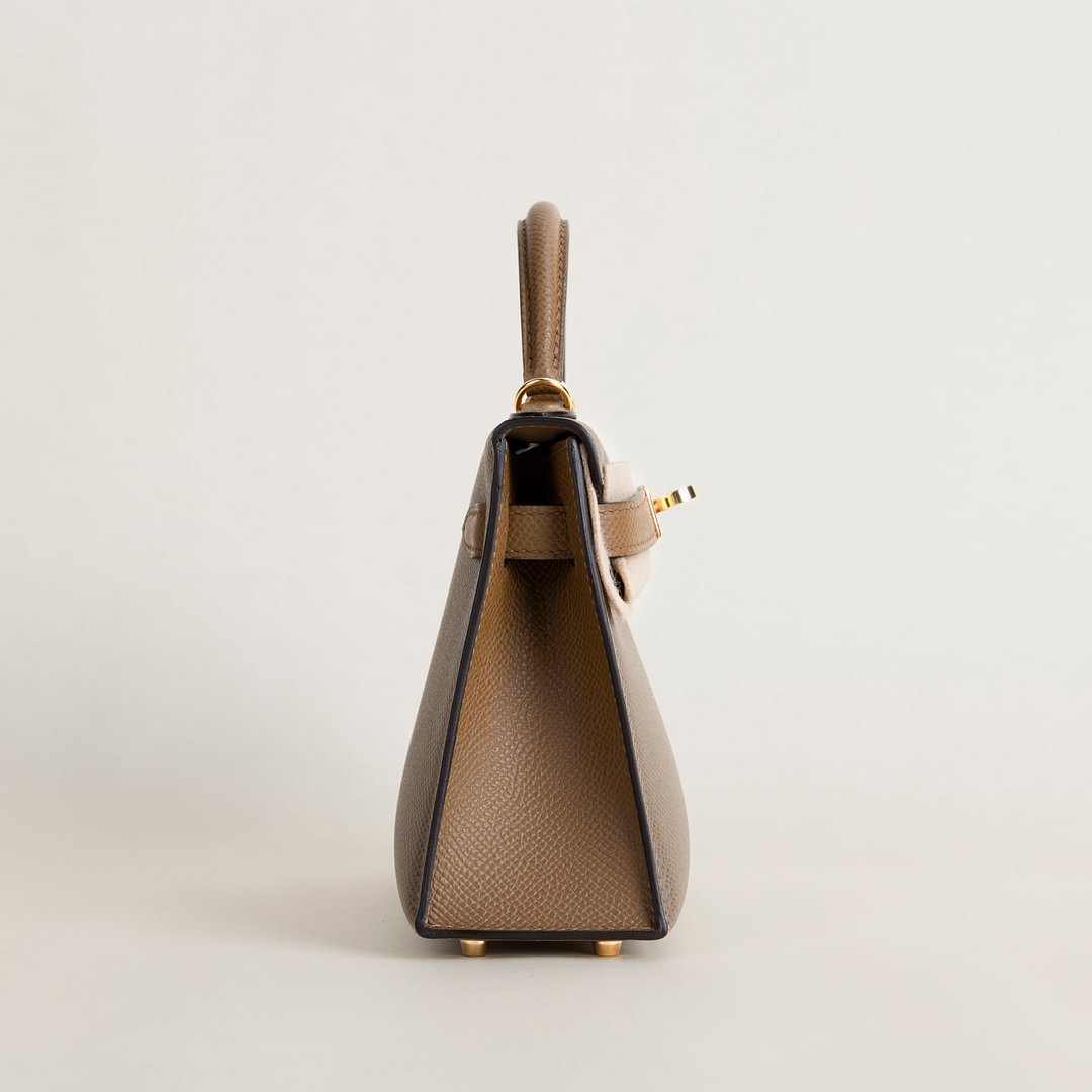 Mini Kelly II Epsom 18 Etoupe/2S Sesame GHW