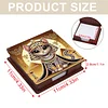 Wooden DIY Egyptian Cat Diamond Painting Kit Note Box with 160 Papers for Office