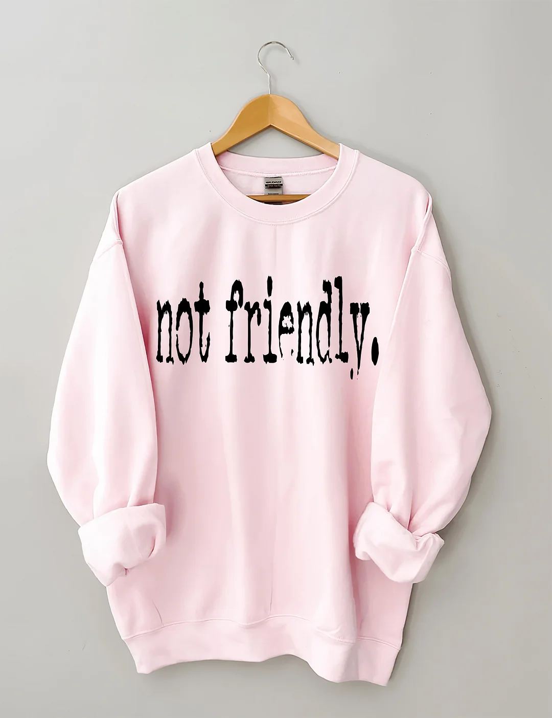 Not Friendly Typography Sweatshirt
