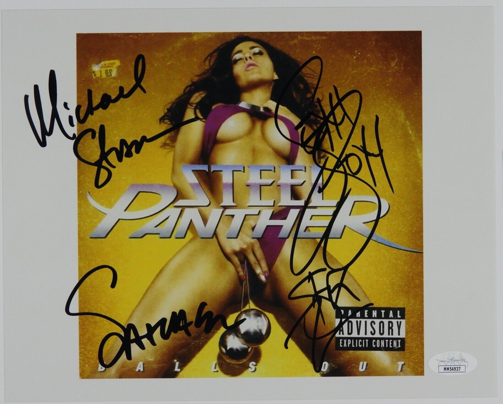 Steel Panther Fully Signed Signed JSA Autograph Photo Poster painting 8 x 10 Michael Starr Stach