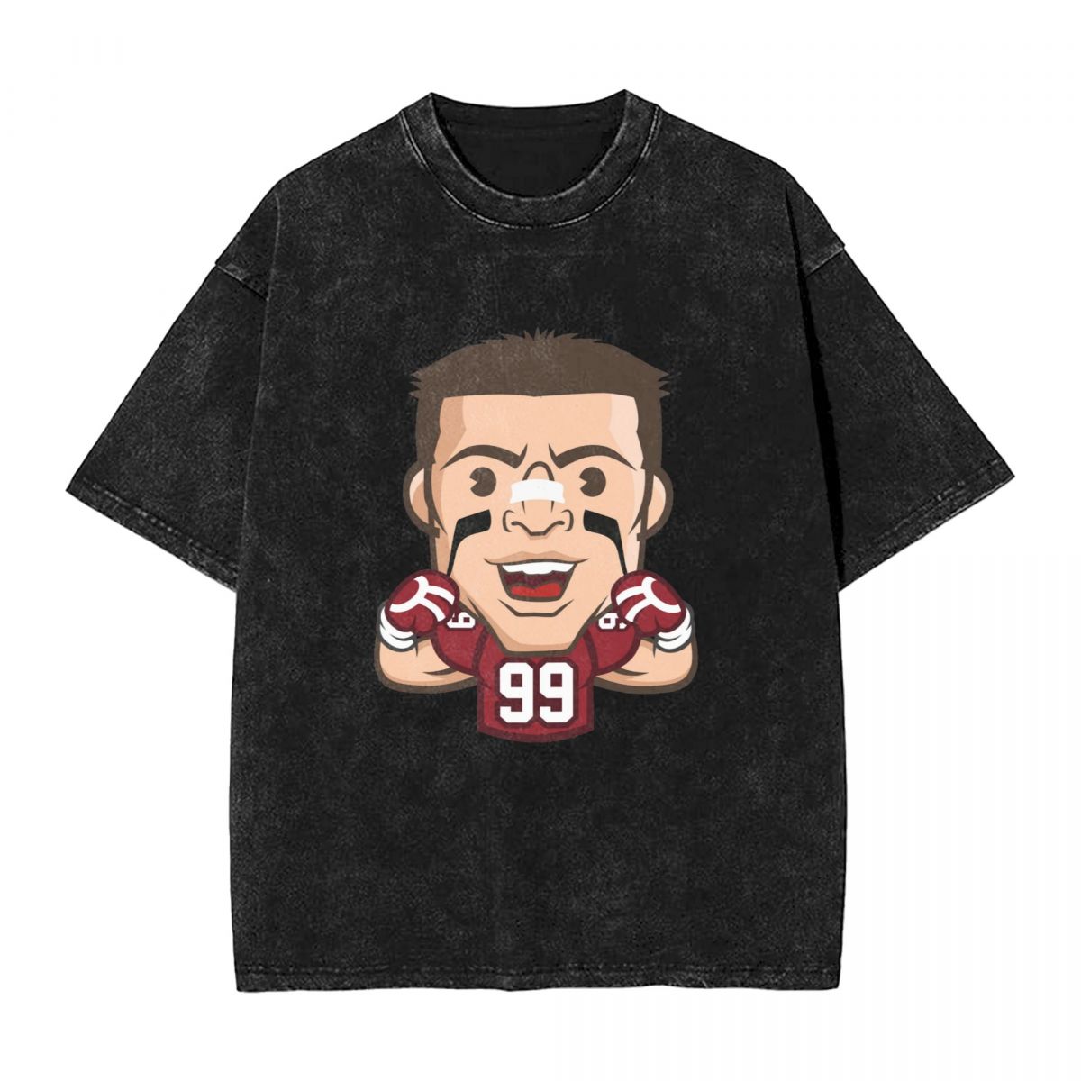 Arizona Cardinals J.J. Watt 2020-21 Emoji Washed Oversized Vintage Men's T-Shirt