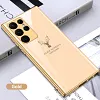 2022 Luxury Deer Pattern Camera All-inclusive Electroplating Process Case For Samsung S22 S21 Series