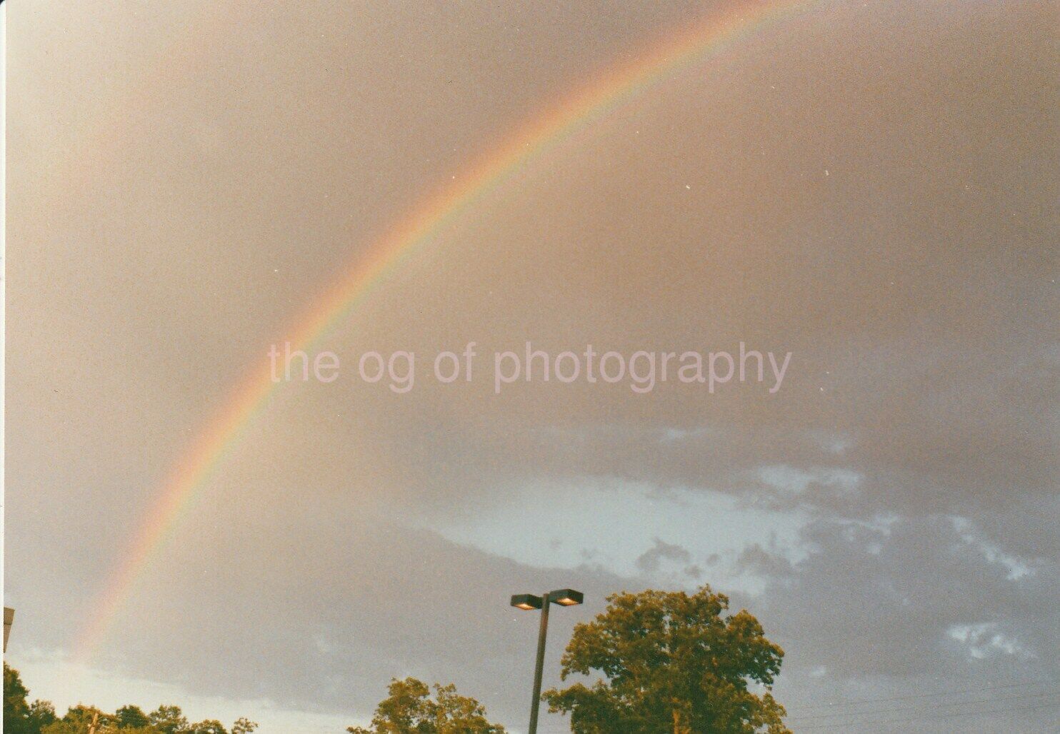 Rainbow Sky FOUND Photo Poster painting ColorOriginal VINTAGE Snapshot 94 13 ZZ