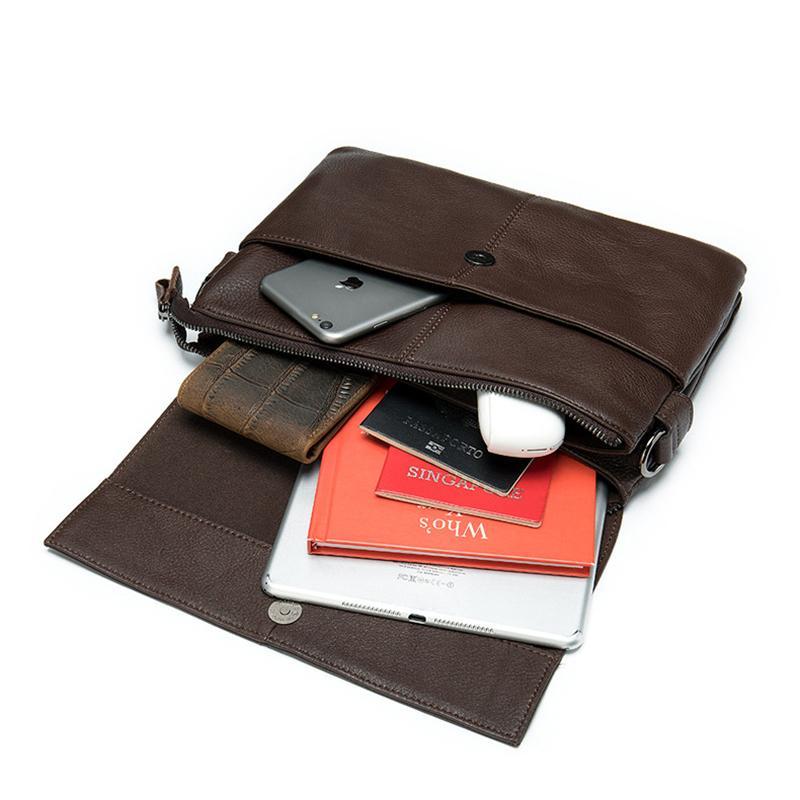 Business Multipurpose Casual Handbags Soft Leather Shoulder Bags