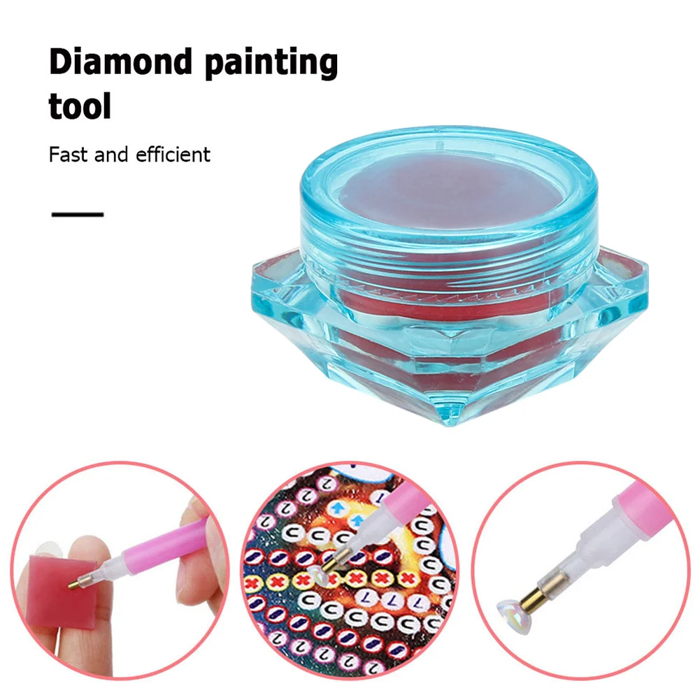 Diamond Painting Kit Glue Clay with Box Point Drill Beads Pen Mud