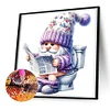 Diamond Painting-DIY Full Round Drill Toilet Gnome