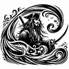 Silhouette Pirate Ship Captain-11CT Stamped Cross Stitch 40*40cm/15.75*15.75in tapestrymarket