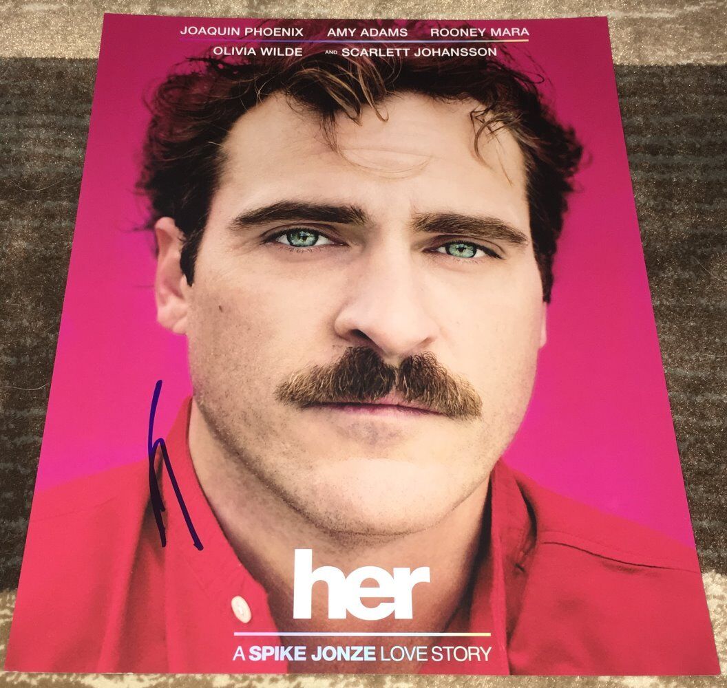 JOAQUIN PHOENIX SIGNED AUTOGRAPH HER 11x14 Photo Poster painting w/EXACT VIDEO PROOF