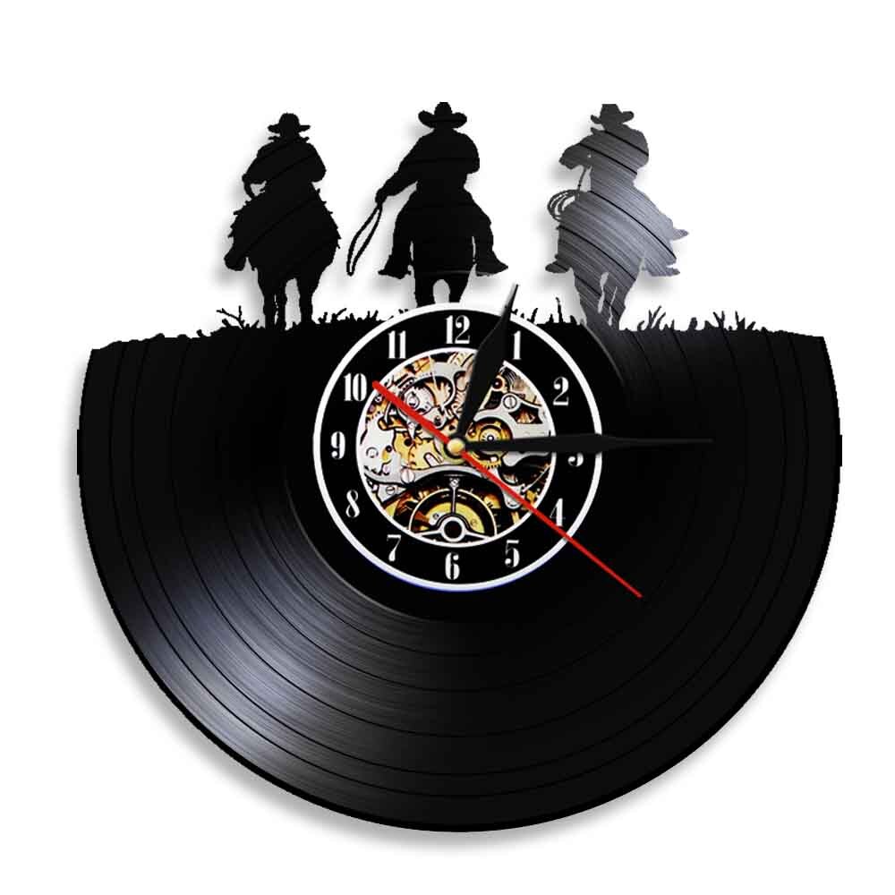 

Cowboy Clock Wyoming Cowboy - Vinyl Record Wall Clock - Without LED, 501 Original