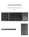 Foldable Keyboard, Ergonomic Keyboard, Keyboard with Touchpad, Wireless Portable Keyboard for Laptops, Tablets, and Phones