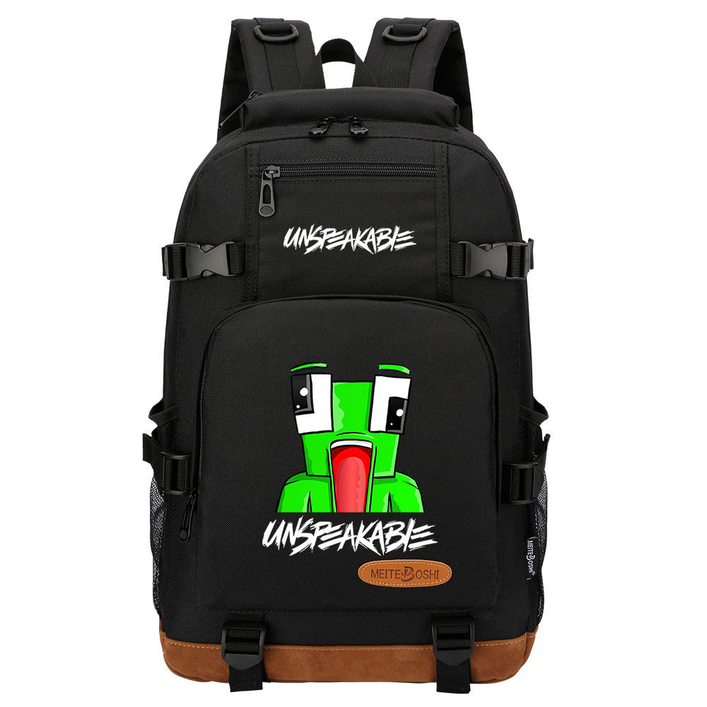 Unspeakable Backpack - Durable Square Bag with 15-inch Laptop Compartment and Double Side Pockets-Mayoulove