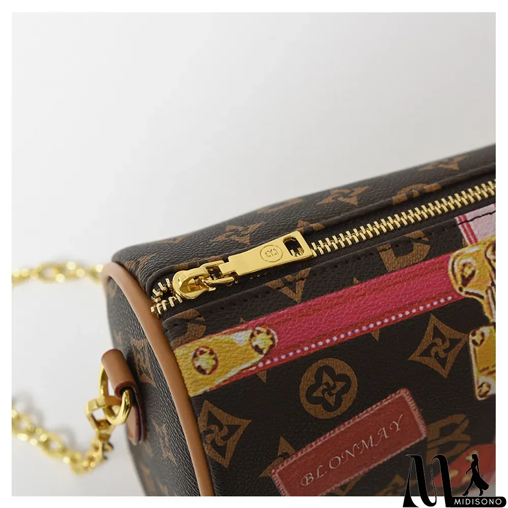 MidiSono - High-end Vintage Print All-match Chain Shoulder Messenger Bag