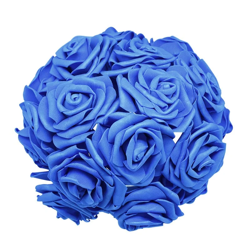 24Pcs/lot Artificial Rose Bouquet Decorative Foam Rose Flowers Bride Bouquets for Wedding Home Party Decoration Wedding Supplies