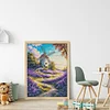 Windmill And Hut-14CT Stamped Cross Stitch Egyptian Cotton 30*40cm/11.81*15.75in tapestrymarket