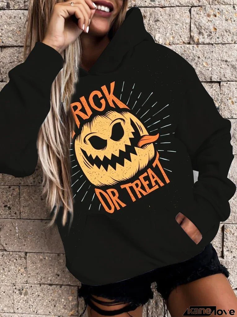 Women's Hoodies Printed Pocket Long Sleeve Casual Hoody