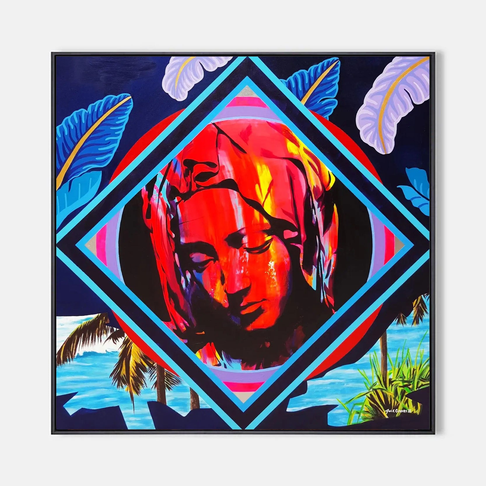 Arabelart Virgin Mary Supreme /// Contemporary Street Pop Art Portrait Painting Religious AR1521