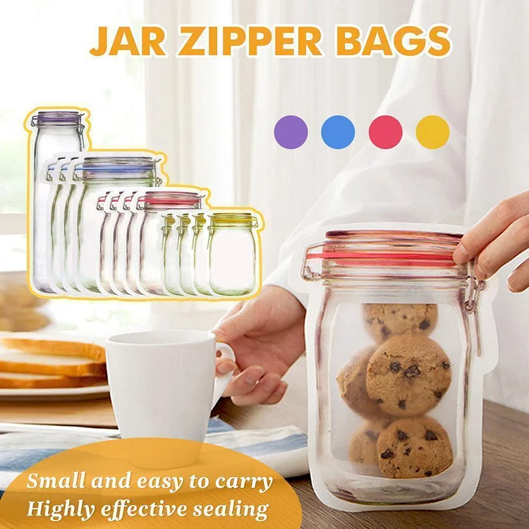 Jar Zipper Bags, set of 5 | 168DEAL