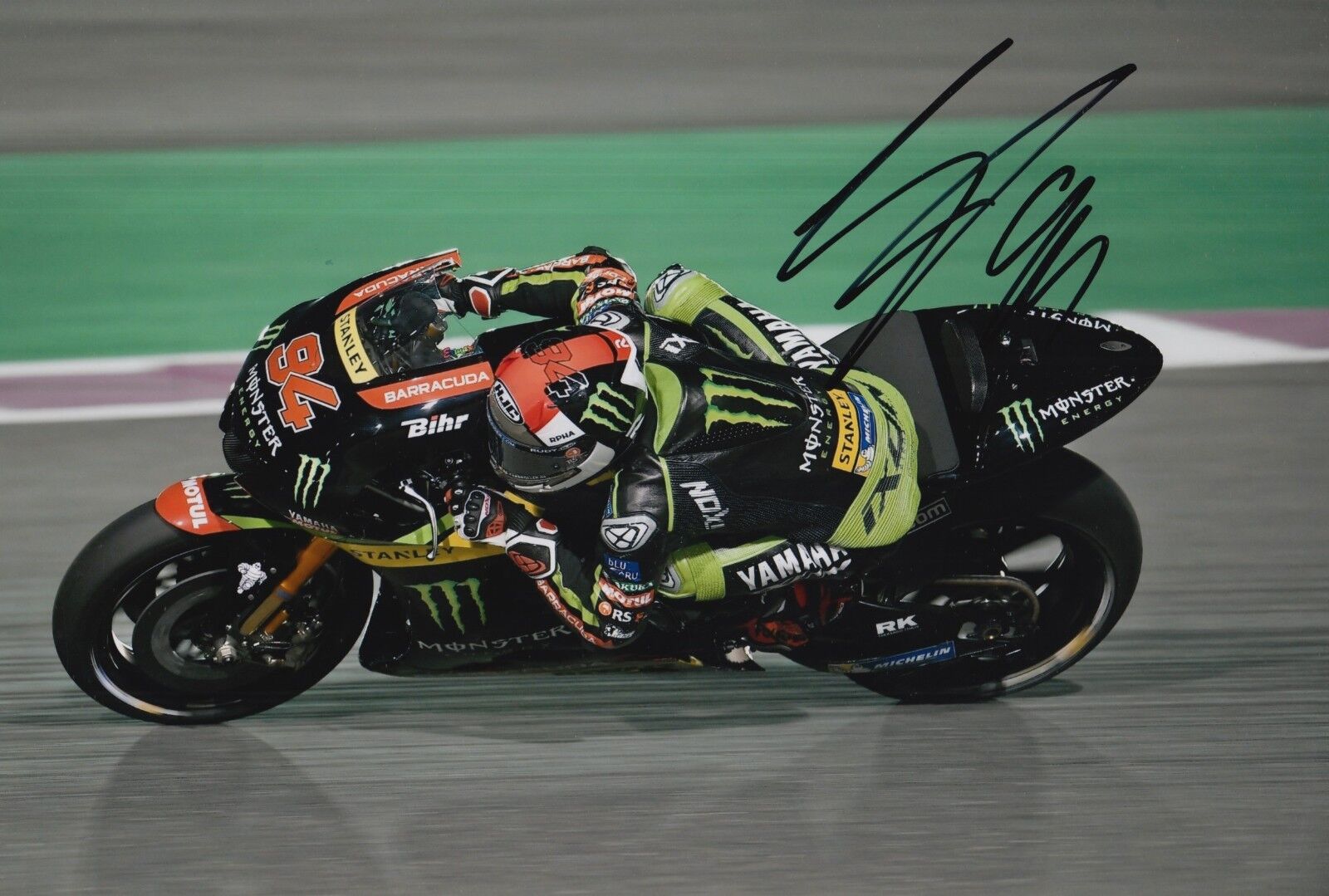 Jonas Folger Hand Signed Monster Yamaha Tech 3 12x8 Photo Poster painting 2017 MotoGP 9.