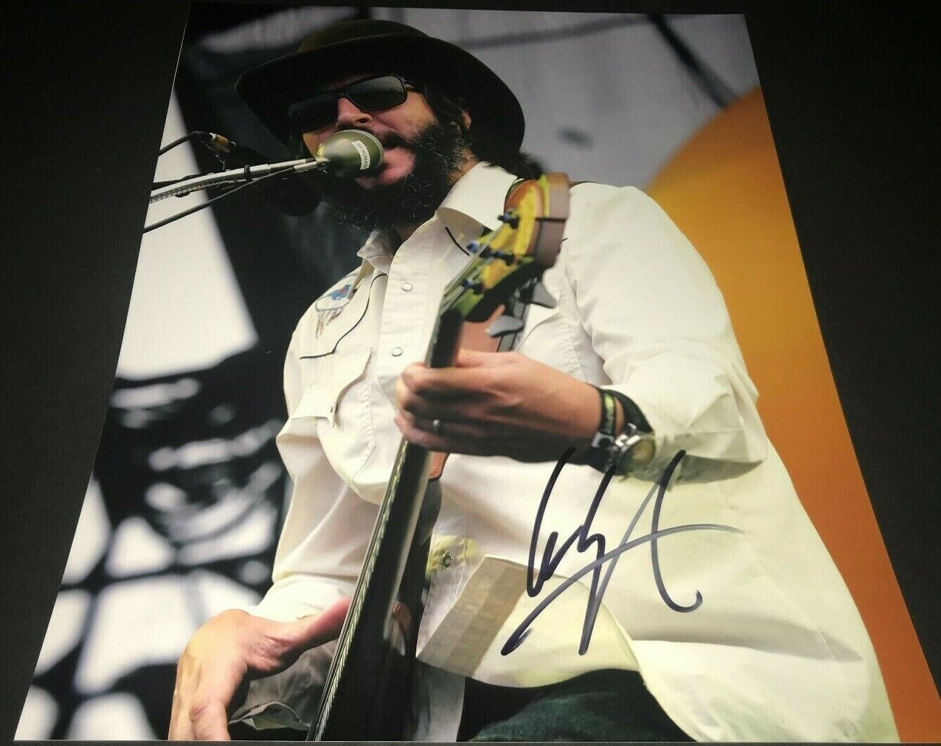 Les Claypool Primus Bassist Concert Singer Signed 11x14 Autographed Photo Poster painting COA