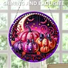 2D Flat DIY Pumpkin Diamond Art Pendant Double-Sided Diamond Painting Set