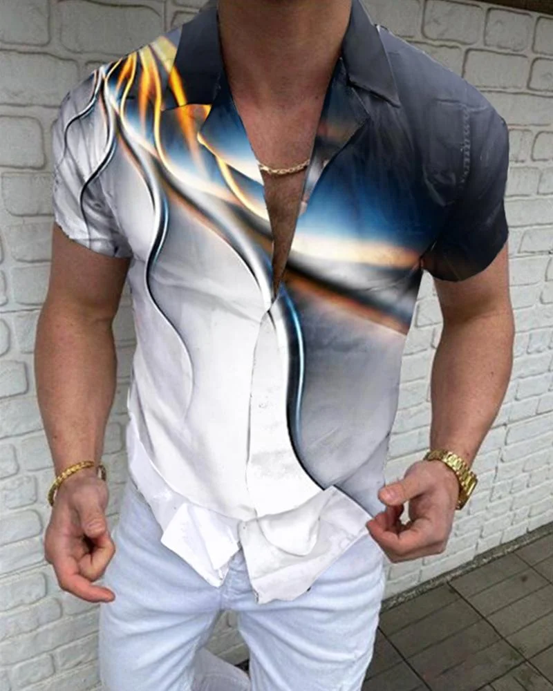 men's show off printed casual shirts