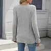 Gioiacombo&trade; Top in morbido pizzo a maniche lunghe lavorato a maglia da donna