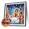 Christmas House - Diamond Painting - Partial Special Shaped Drill(Canvas|30*30cm)
