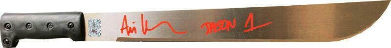 Ari Lehman Signed Real Metal Machete 