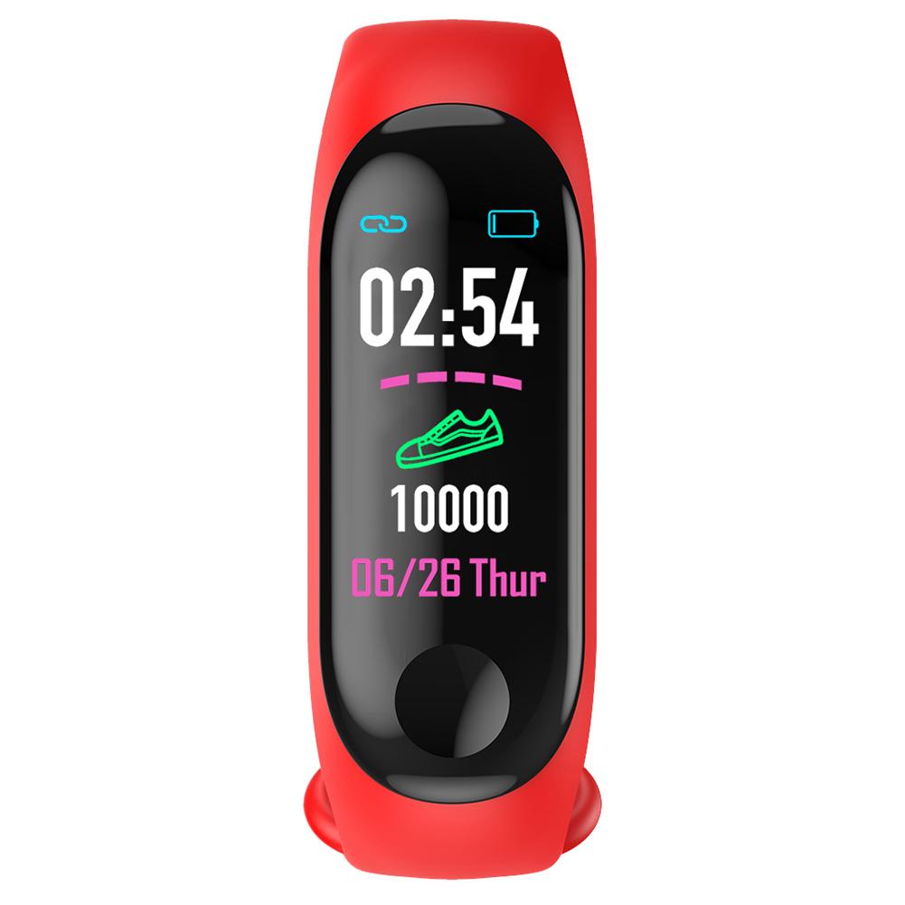 

M3 Blood Pressure Oxygen Heart Rate Monitor IP68 Waterproof Smart Bracelet, Black, 501 Original
