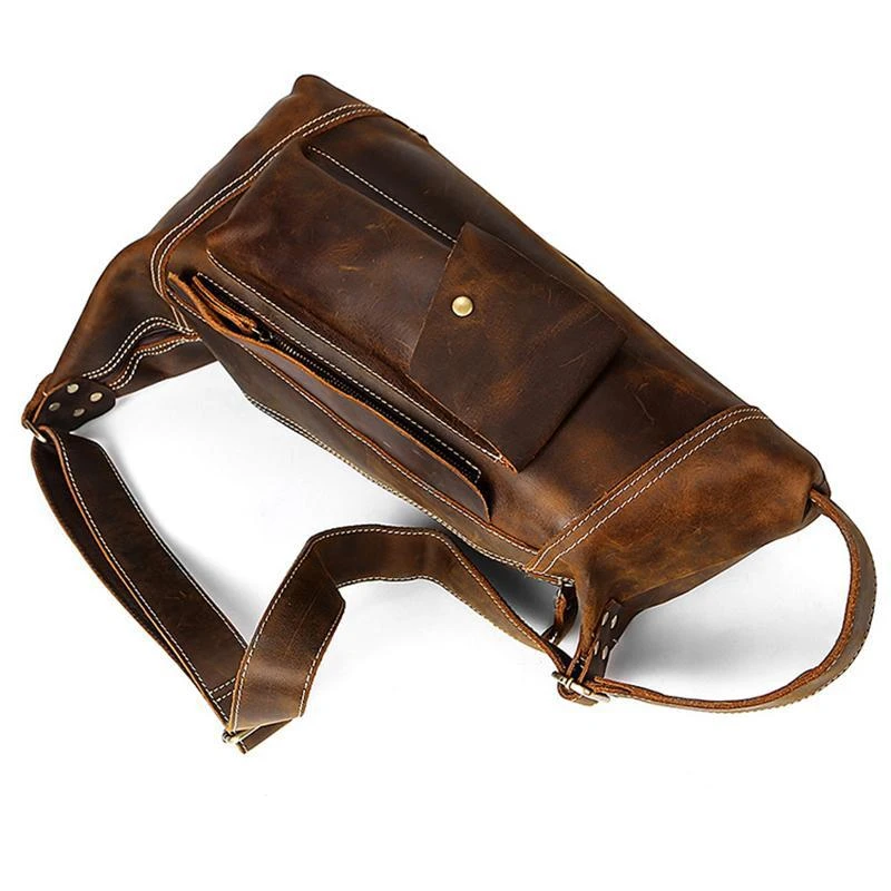 Classic Fashion Vintage Messenger Bag With Large Capacity For Men