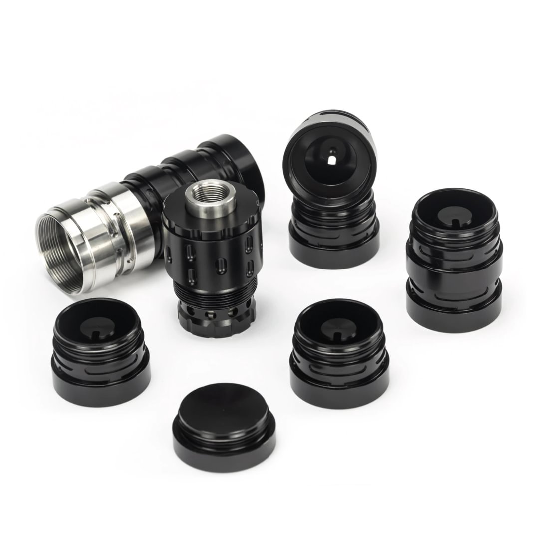 Car Screw Kit 7.5''L 1.35'' OD Modular Solvent Fuel 1-3/16x24 Tube Aluminum and Stainless Steel Screw Cups 1/2x28 Booster