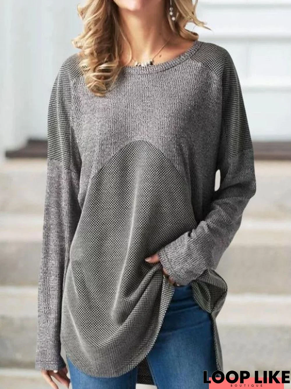 Women Round Neck Casual Tops