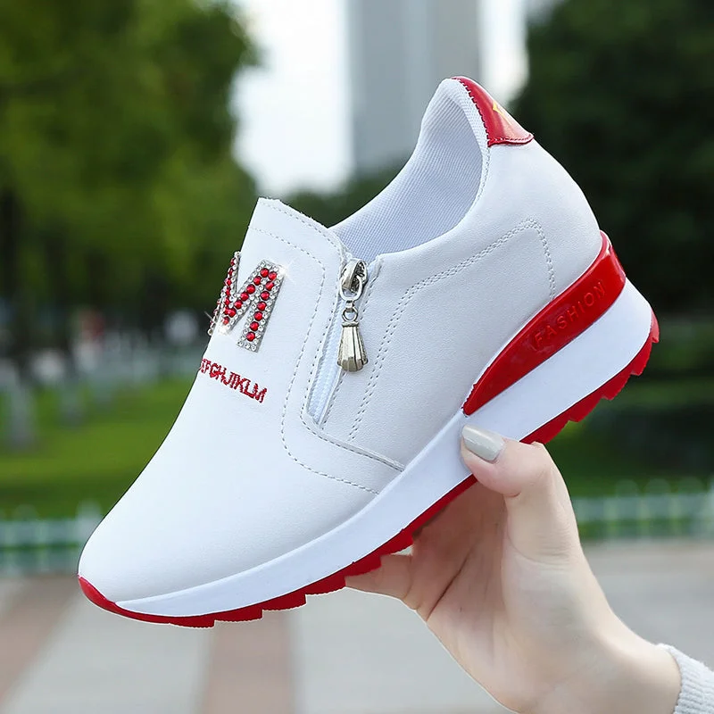 2022 New Women Wedges Casual Shoes Woman Height Increasing Breathable Women Sneakers Flats Trainers Shoes Platform Sneakers W38