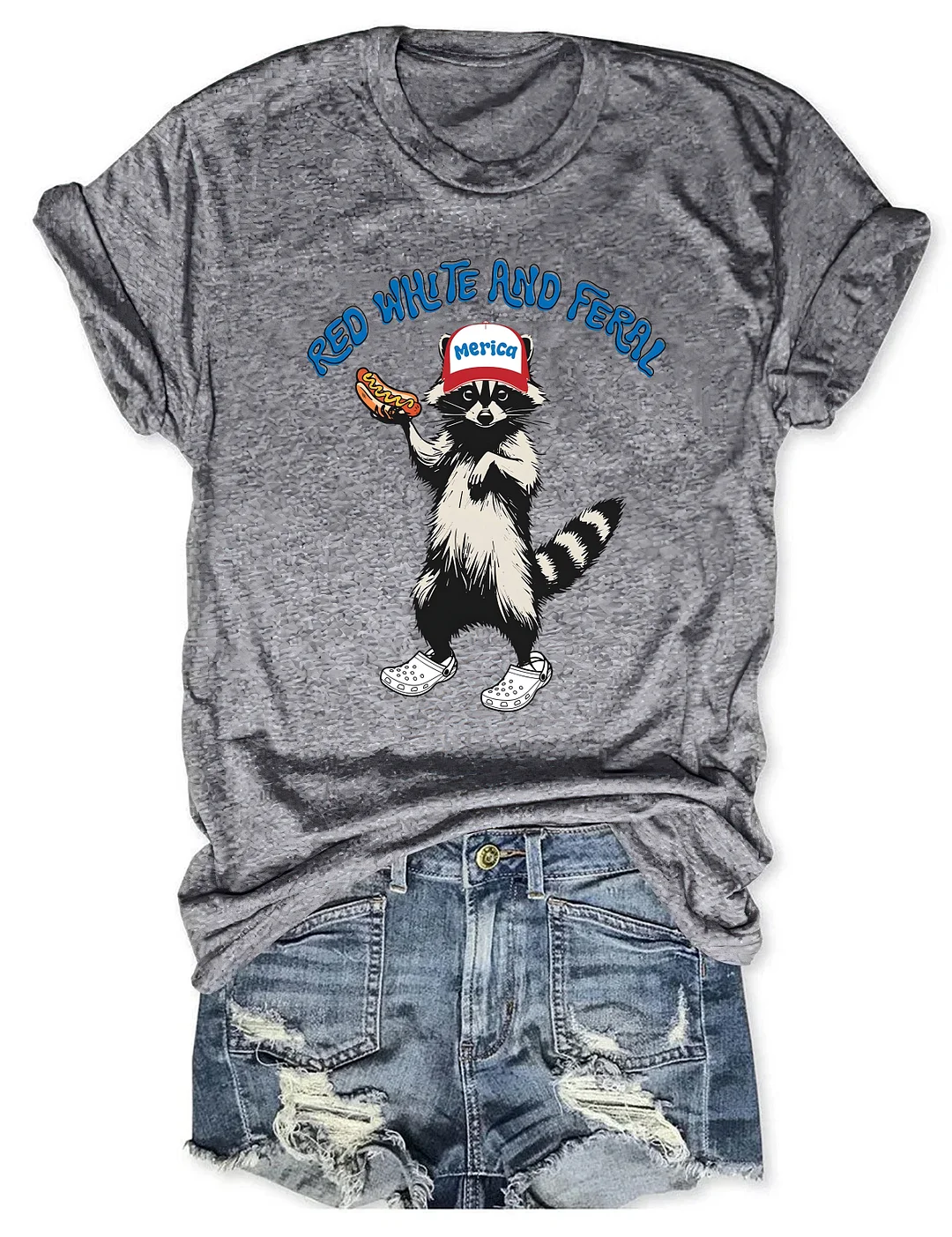 Red White And Feral T-shirt