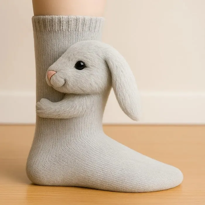 Hughug 3D Knit Animal Socks