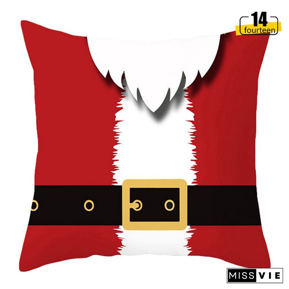 Newst Christmas Xmas Red Pillow Case Cover Santa Claus Cushion Cover Warm Autumn Winter Pillowcase Christmas Decorations For Home Year