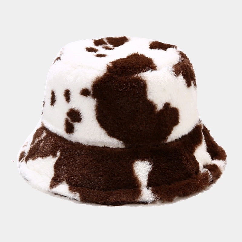 Women’s Fashion Cow Pattern Wide Eaves Bucket Hat
